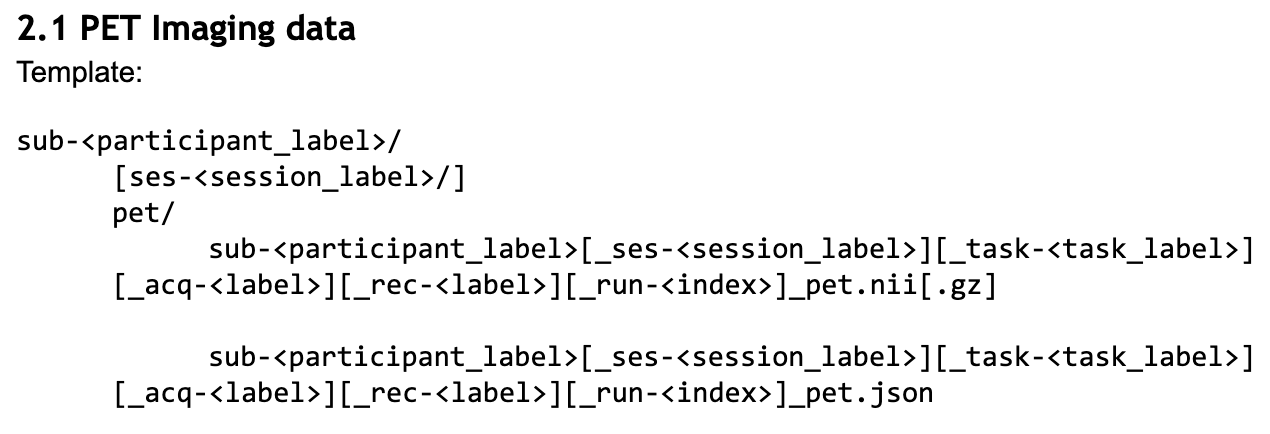 PET file entity schematic